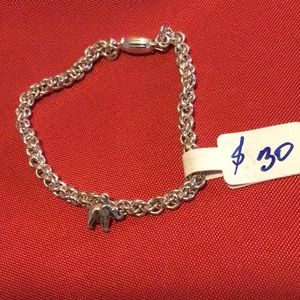 Sterling Silver Elephant charm bracelet